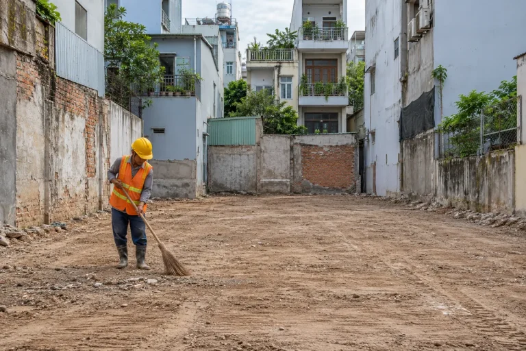 Tháo dỡ nhà 4 tầng, dọn sạch mặt bằng bàn giao ép cọc