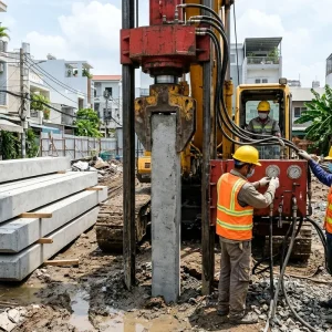 Ép cọc bê tông