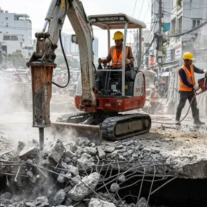 Phá dỡ, khoan cắt bê tông