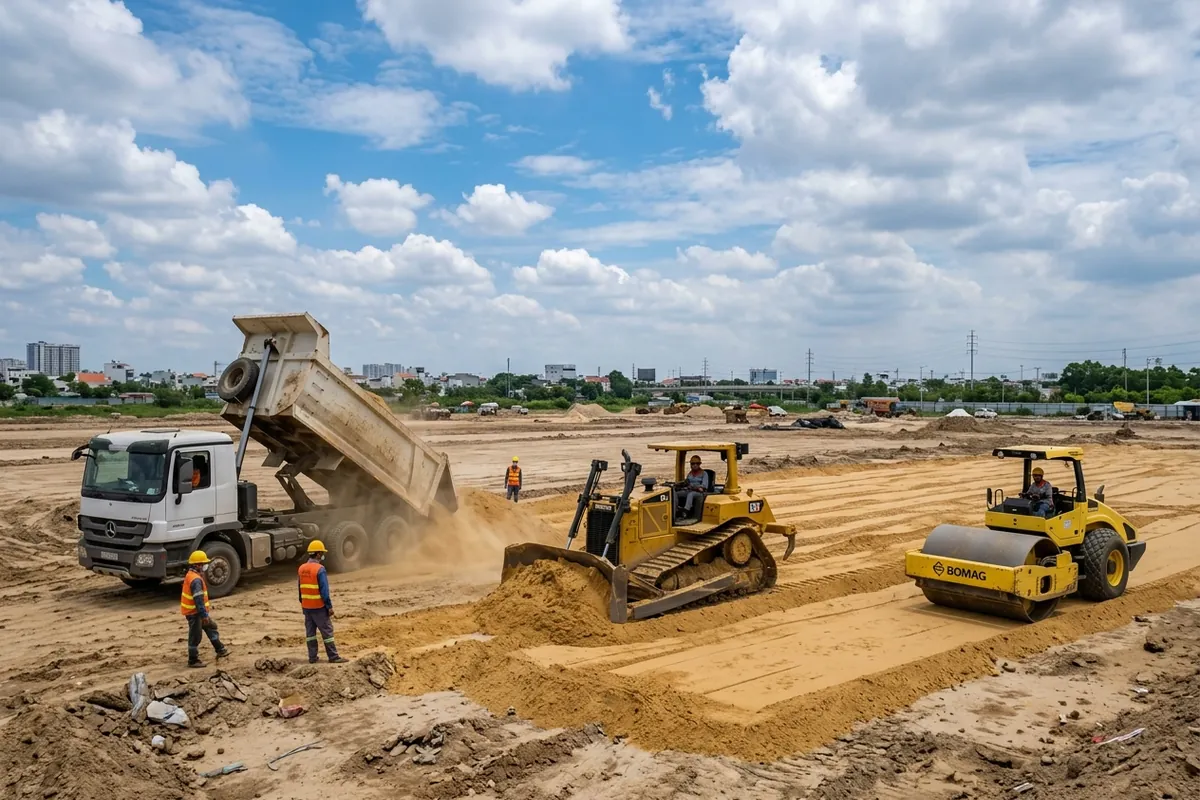 San lấp mặt bằng