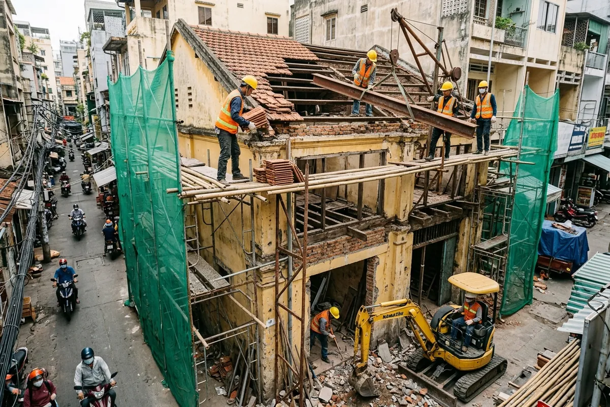 Tháo dỡ nhà cũ